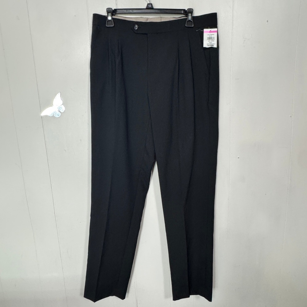 OppoSuits Men's Black Dress Pants Pleated Front Trousers Formal Occasion